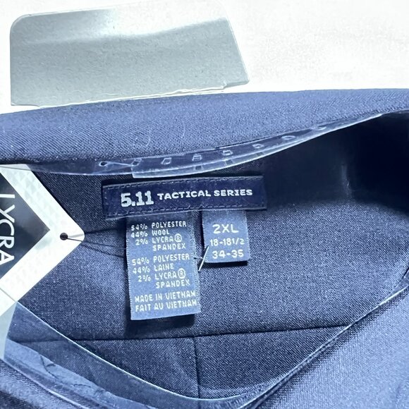 5.11 Tactical Men's Midnight Navy 2XL Shirt B-Class Long Sleeve NWT - Picture 3 of 3